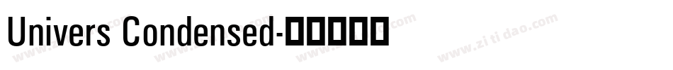 Univers Condensed字体转换